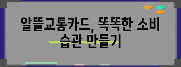 알뜰교통카드를 통해 교통비 부담 줄이는 최고의 선택