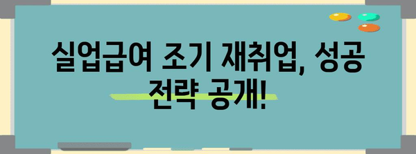 실업급여 조기 재취업 보너스 완벽 가이드