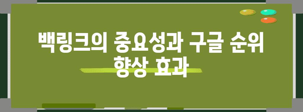 백링크 마케팅 전략 | 상위 구글 순위 노출 달성