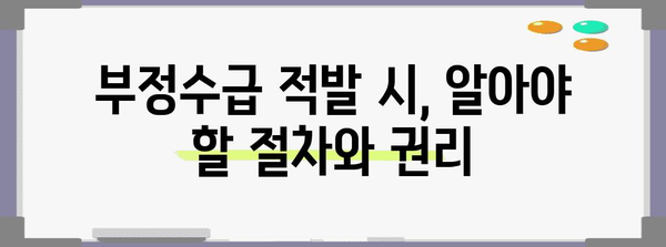 실업급여 부정수급 적발에 따른 대응 가이드