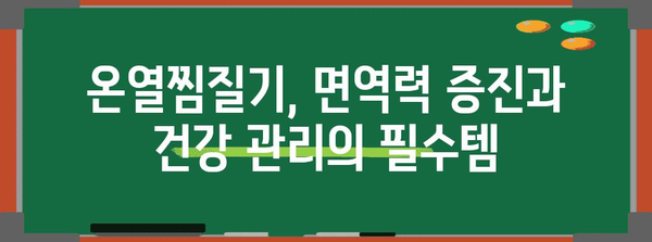 온열찜질기 | 삶의 찜찜증을 해소하는 효과