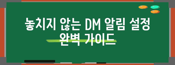 인스타그램 DM 꿀팁 총집합 | 알림 설정부터 답장 완벽 템플릿까지