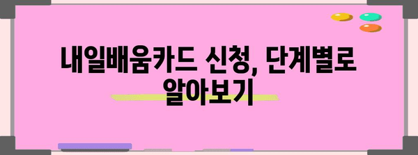 내일배움카드 신청 가이드 | 근로자를 위한 지원 자격, 과정, 절차