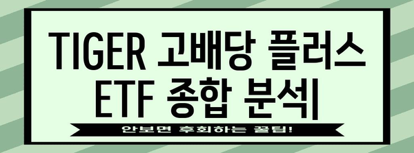 TIGER 고배당 플러스 ETF 종합 분석