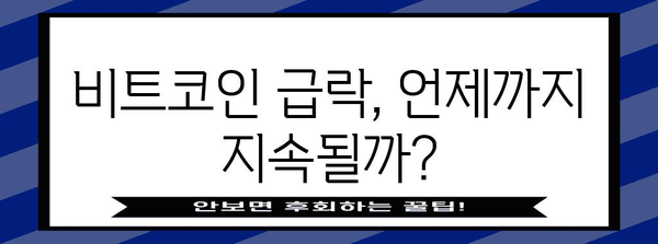 비트코인 급락 기회 포착하기 | 시기와 대응책