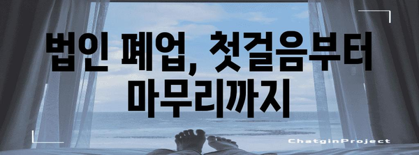 법인 폐업 절차 안내 | 단계별 가이드