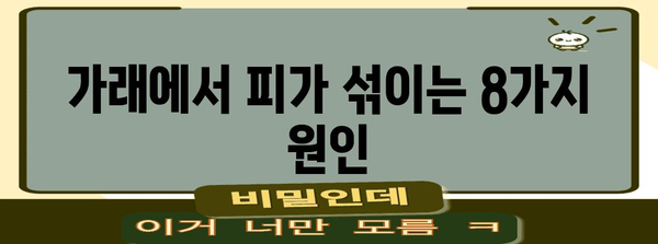 마른 기침에서 객담까지 | 가래에서 피가 섞이는 원인 8가지