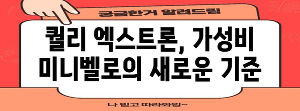 퀄리 엑스트론 전기자전거 리뷰 | 저렴한 가성비 미니벨로