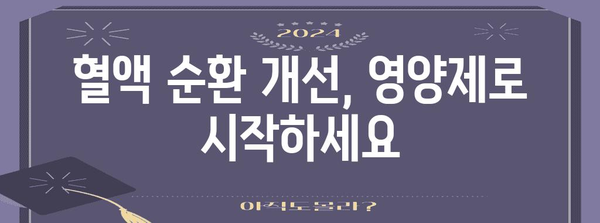 혈액 순환 개선 비법 | 영양제와 영양 식단으로 건강한 몸 쑬