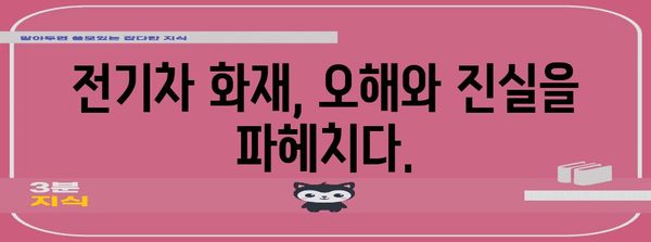 전기차 화재 오해와 진실 | 5가지 사실 아기