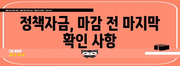 정부 정책자금 신청의 완벽한 시기 | 오픈부터 마감까지 가이드