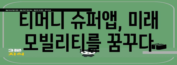 티머니, 모빌리티 슈퍼앱의 꿈 | 과연 가능한가?