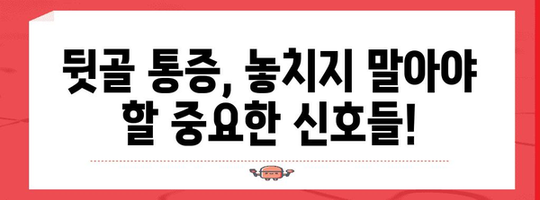 뒷골 통증 해결 가이드 | 명확한 대처법