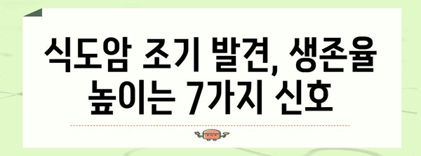 식도암 조기 발견 생존율 업 | 초기 증상 7가지와 예방법