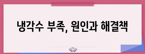 자동차 냉각수 부족