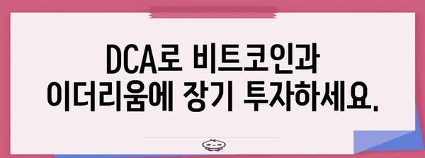 DCA 투자 전략 가이드 | 비트코인과 이더리움으로 꾸준한 성장