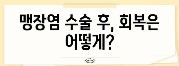 맹장염 터지기 전에 알아두어야 할 모든 것 | 증상, 대처법, 수술