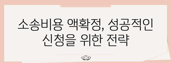 소송비용 액확정 신청 안내 | 심급별 구분