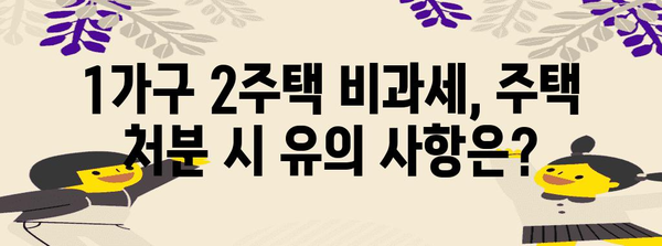 1가구 2주택비과세 | 요건과 혜택 완전 안내