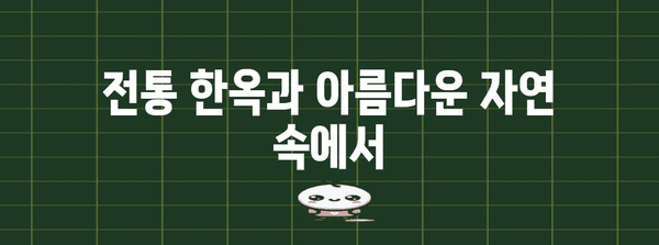 천안 외암민속마을에서 낭만적인 문화 체험