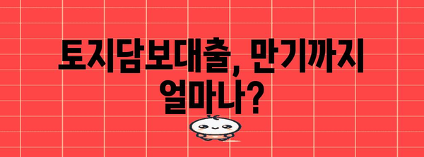 토지담보대출의 만기 옵션 | 상환 기간 파악