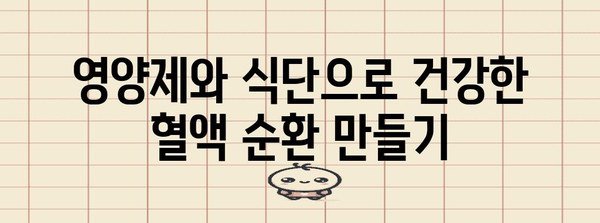 혈액 순환 개선 비법 | 영양제와 영양 식단으로 건강한 몸 쑬