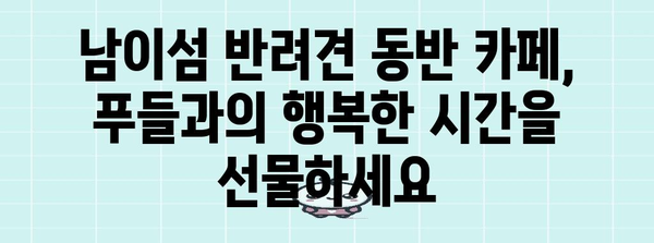 남이섬 반려견 카페 5곳 추천 | 푸들과 함께하는 달콤한 추억