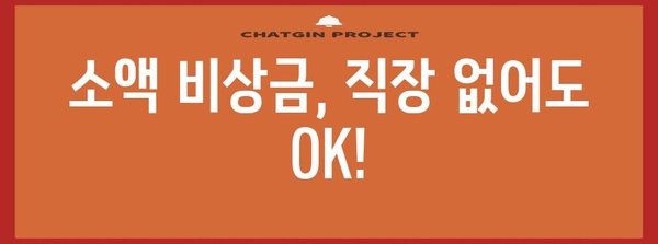 무직자·프리랜서·대학생 OK! | 소액 비상금 대출 조건 안내!