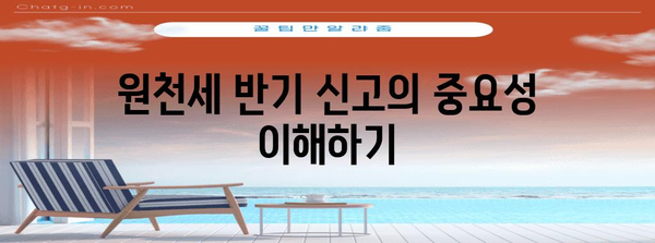 원천세 반기 신고 가이드 | 신고 기한과 요구 사항