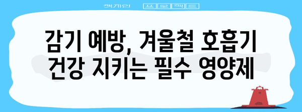 호흡기 건강 관리에 필수적인 영양제 소개