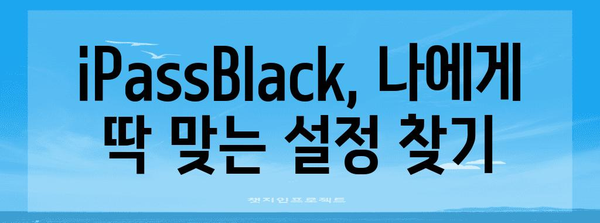 iPassBlack 활용 꿀팁 가이드, 더욱 편리하고 유용하게 사용하기