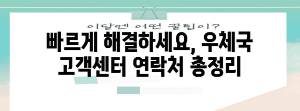 우체국 고객센터로 빠르게 문의하기 위한 연락처 가이드