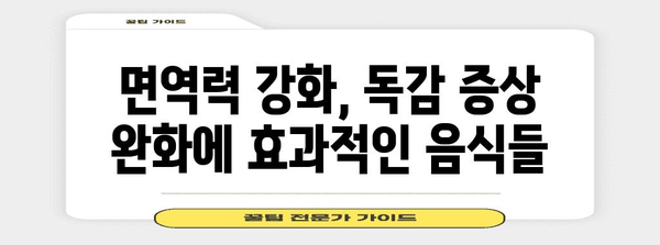 독감 대처 10가지 음식 | 증상 완화 영양 요리법