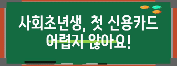 신용카드 신청하기 쉽게 | 사회초년생 맞춤형 카드