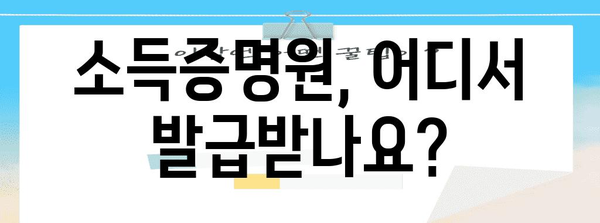 소득증명원 발급, 이렇게 하면 됩니다! | 주민센터, 인터넷 발급, 필요서류, 상세 가이드