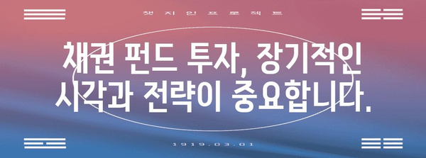 채권 펀드 포트폴리오 구축 전략 | 다양성과 위험 분산의 조화