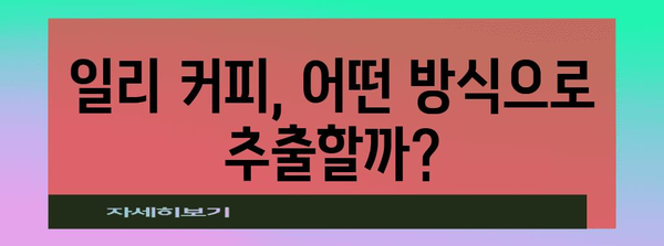 홈 카페에 테이크아웃! 일리 커피 추출 및 맛 비교 가이드