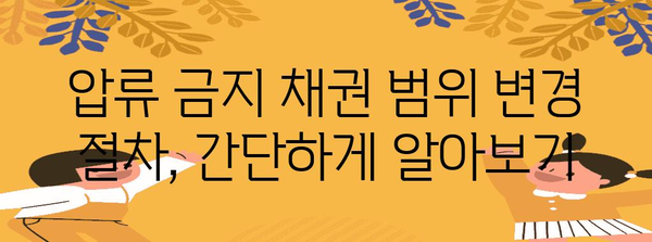 압류 금지 채권 범위 변경 | 간단한 절차 안내