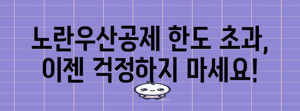 긴급 대응책! 노란우산공제 한도 초과 해결하기