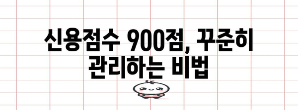 신용점수 900점 유지하기 | 고액 점수를 지속적으로 유지하는 비결