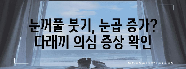 다래끼 초증상 | 안약 활력 활용 가이드