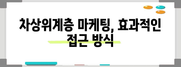 차상위계층 분석| 새로운 시장 기회를 찾는 전략 | 시장 분석, 경쟁 분석, 타겟 고객, 비즈니스 전략