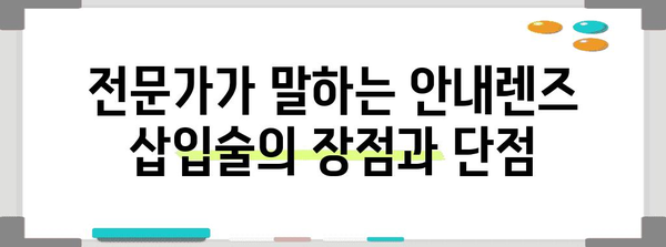 시력 교정 새로운 지평 | 안내렌즈 삽입술 후기 및 전문가 분석