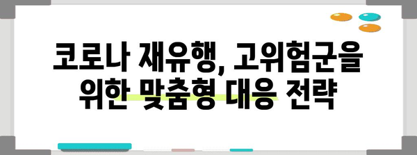 코로나 재유행 시 고위험군 맞춤형 예방 및 대응 전략