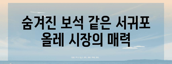 서귀포 올레 시장 여행 가이드 | 미술관, 시장, 볼거리