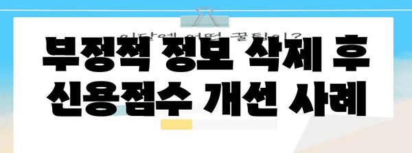 신용점수 회복 전략 | 부정적 정보 삭제