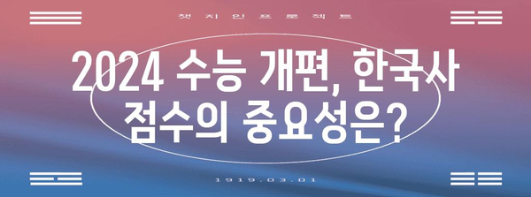 2024 수능 한국사 반영 비율, 이렇게 달라졌다! | 수능 개편, 한국사 점수, 등급컷, 변별력