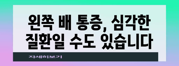 왼쪽 배 통증의 원인 5가지와 효과적인 해결책